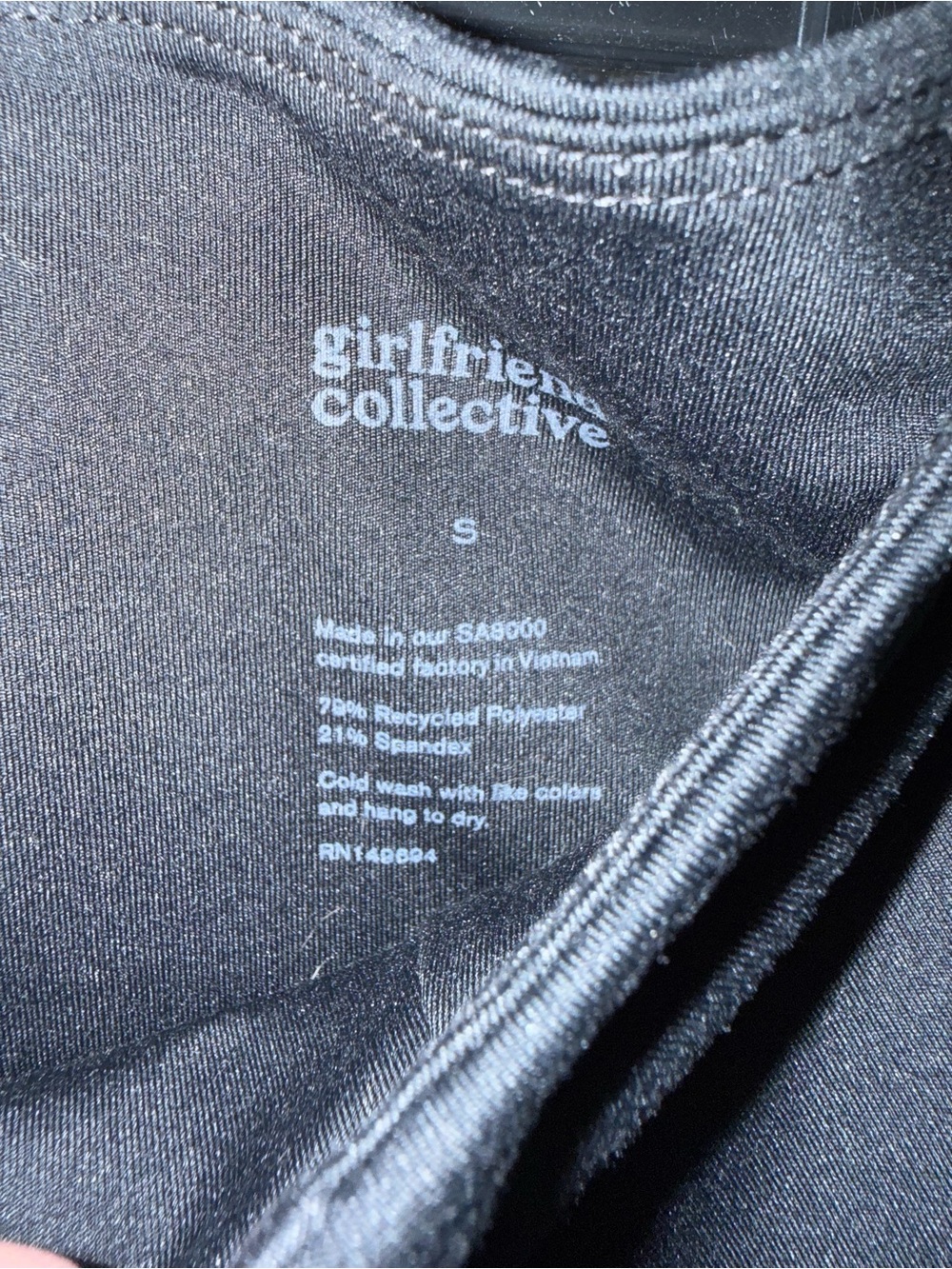 Girlfriend Collective Compressive High Rise 7/8 Leggings Black Size Small - Picture 3 of 5